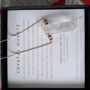 Alex and ani Crystal quartz necklace